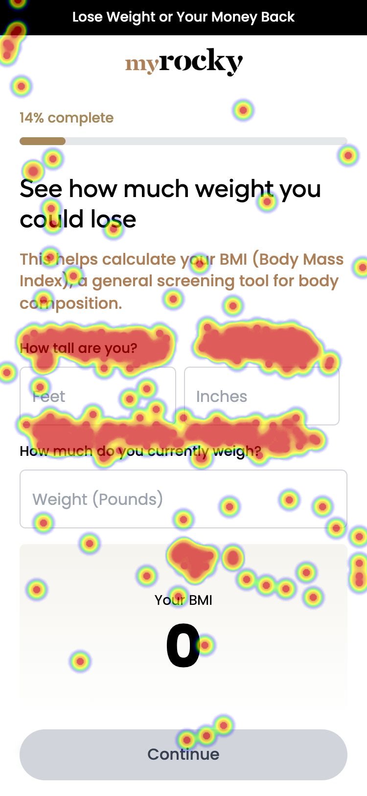 WL Quiz heatmap from heatmap.com