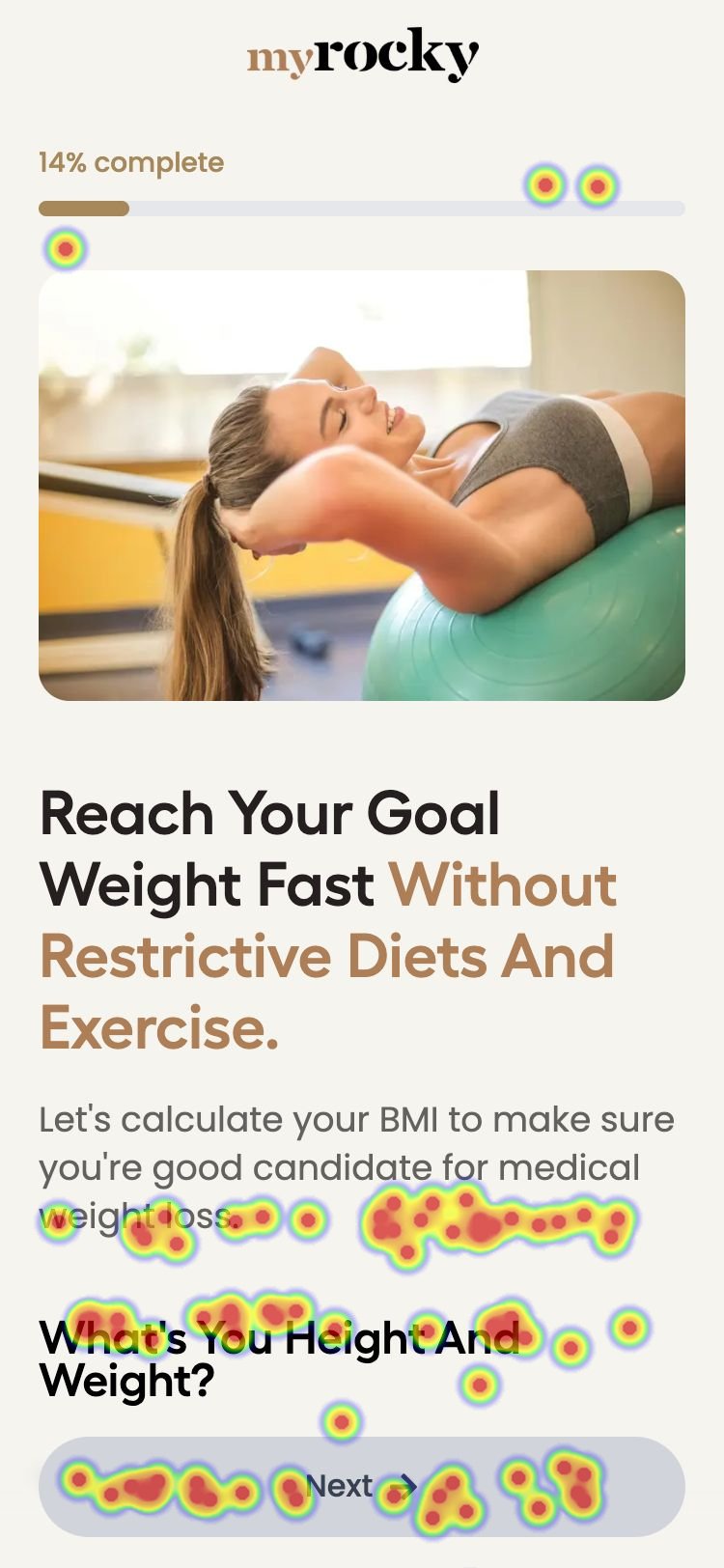 GLP2 Quiz heatmap from heatmap.com