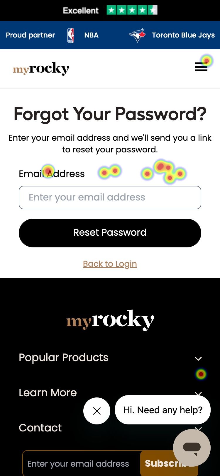 forgot-password heatmap
